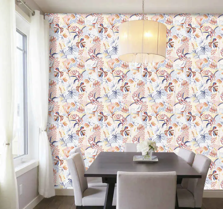 I lager Blommig elegansdesign tapet matsal