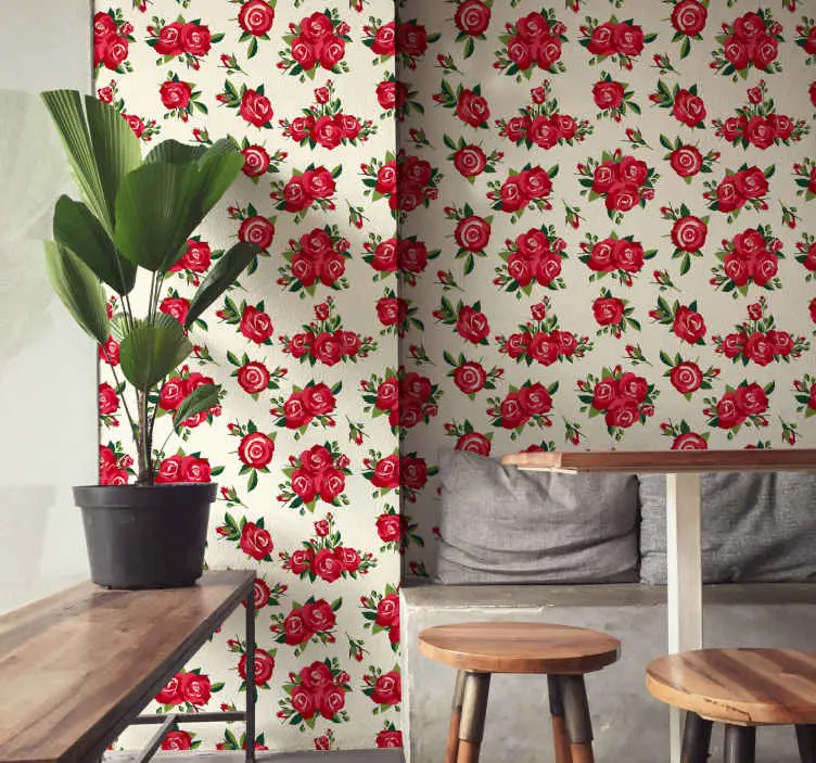 Rosblomma motiv Tapet blommor Kampanj