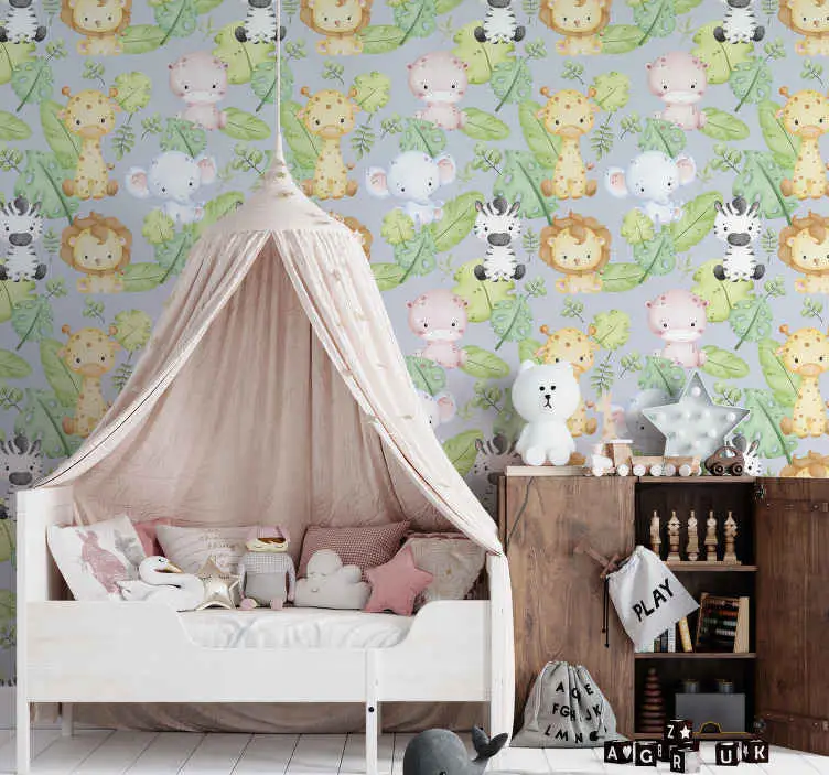 Nedsatt pris Baby design tapeter med djur