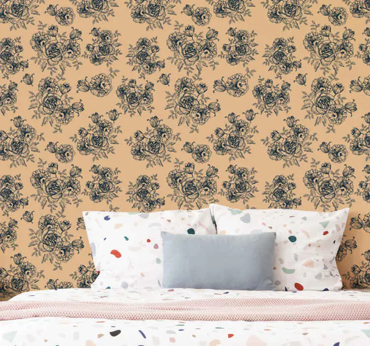 Vintage buketter blommig tapet Rea
