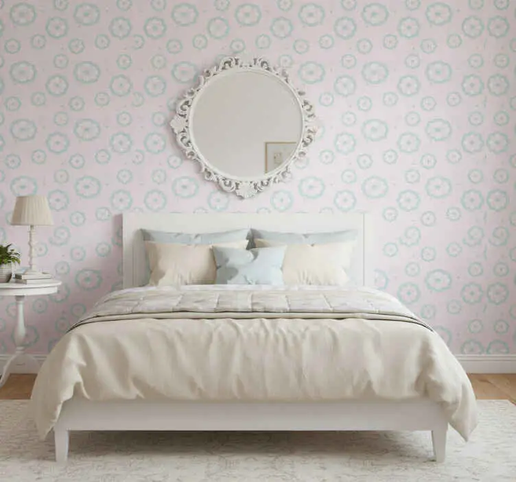 Kundfavorit Tapet sovrum rosa mönster shabby chic