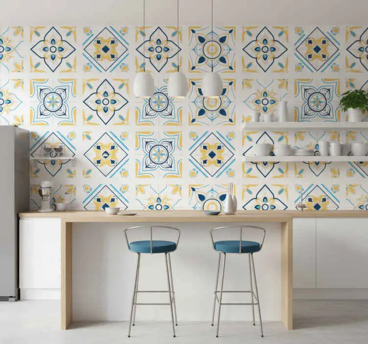 Tapet plattor geometriska mönster Kampanj