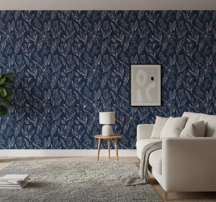 Tapet blommor liljor sömlöst mönster blommig design Populärt val
