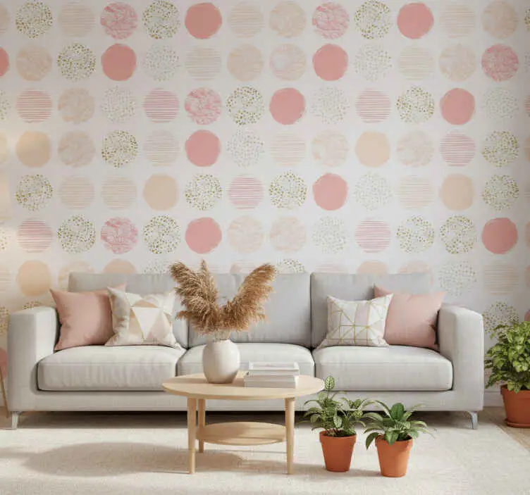 Modern tapet pastellprick variation Billig