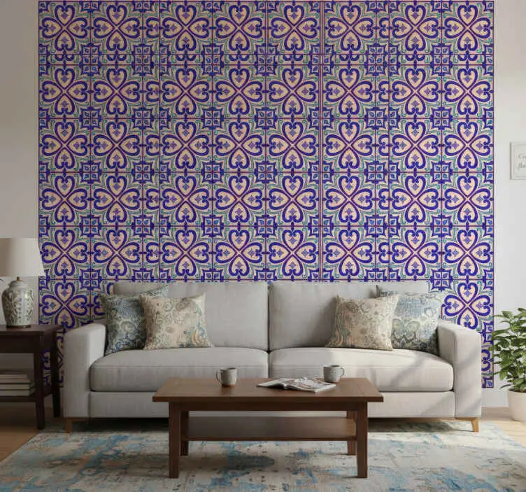 Tapet plattor talavera blommor Snabb leverans