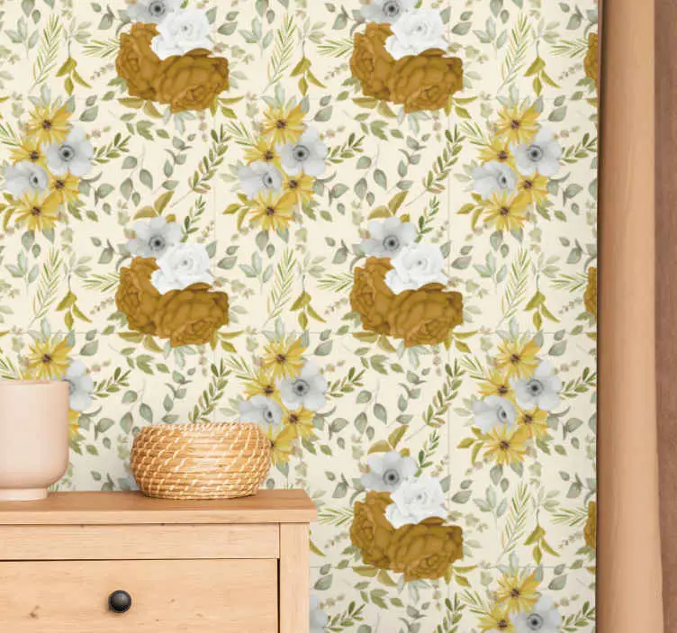 Häckande blommar Tapet blommor Billig
