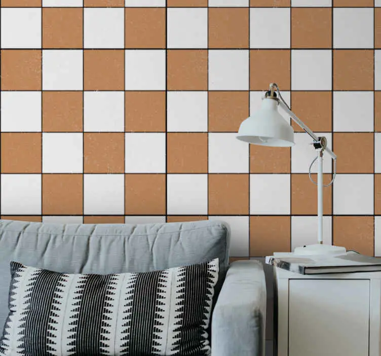 Fyrkantig mönsterdesign Tapet plattor Outlet