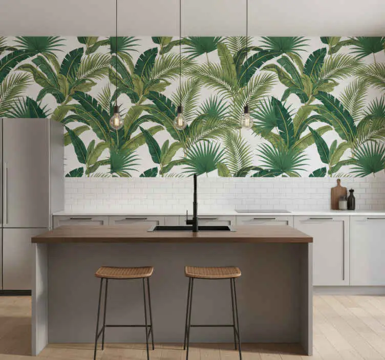 Premium Tapet blad djungelluxus palmblad