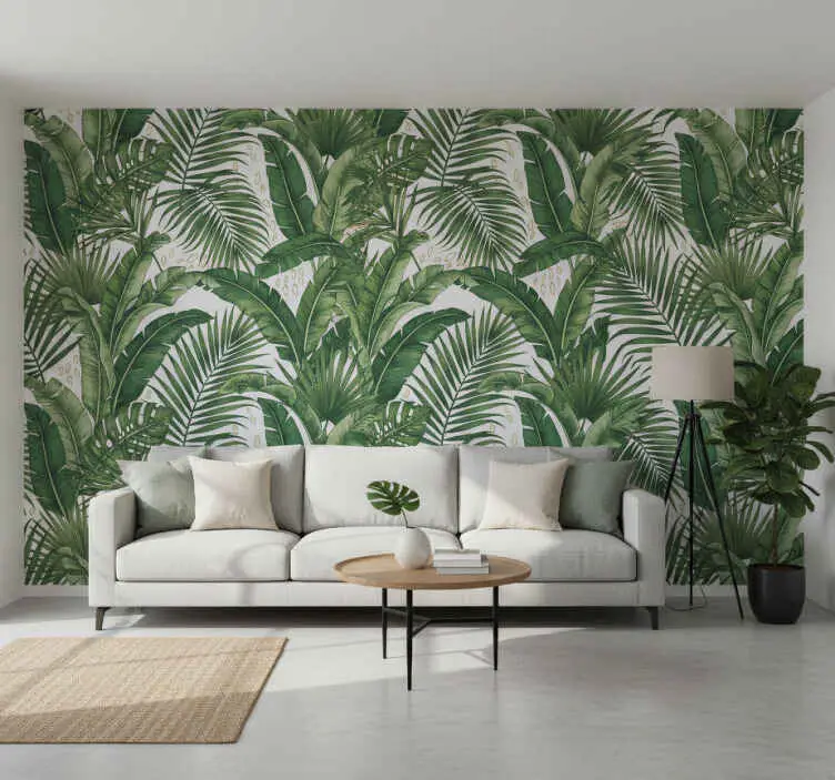 Rabatt Tapet blad relax palm leaves