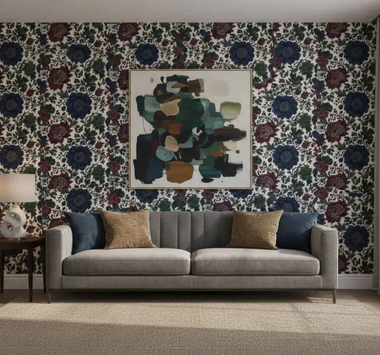 Kundfavorit Tapet blommor mörka stämningsfulla blommor
