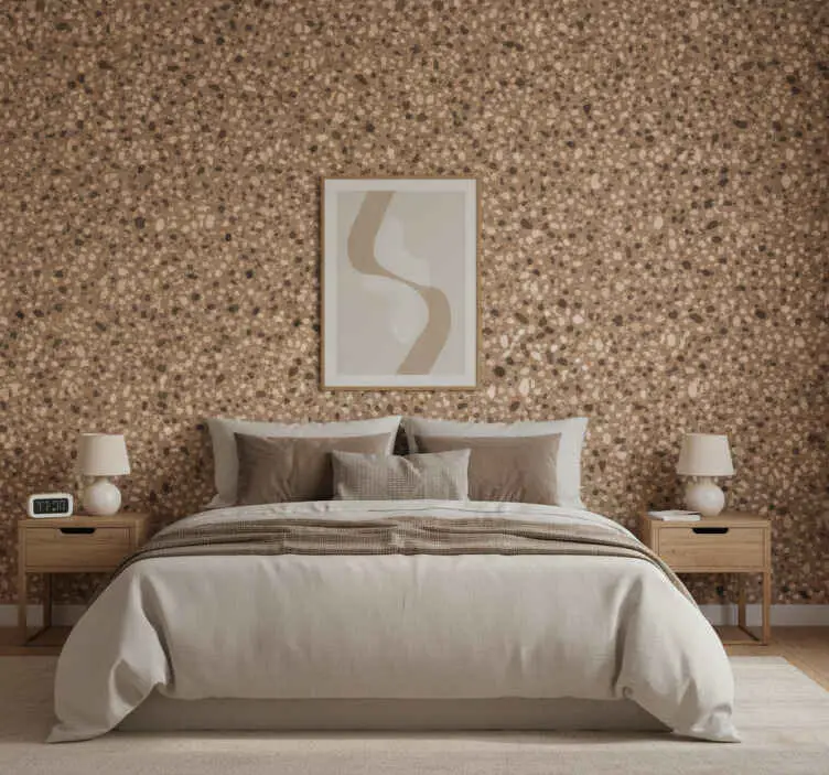 Premium Tapet andra texturer brun klassisk terrazzo