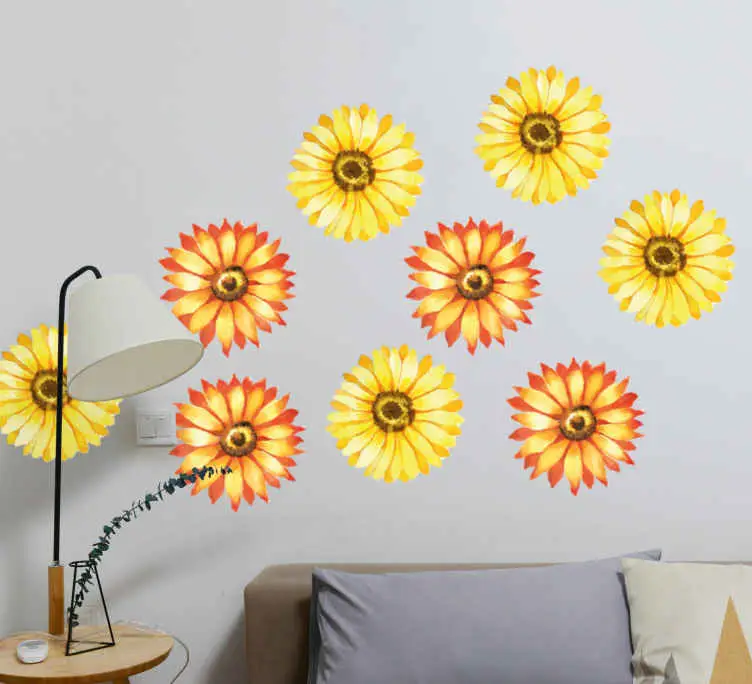 Solrosor packar blommor väggdekor Erbjudandepris