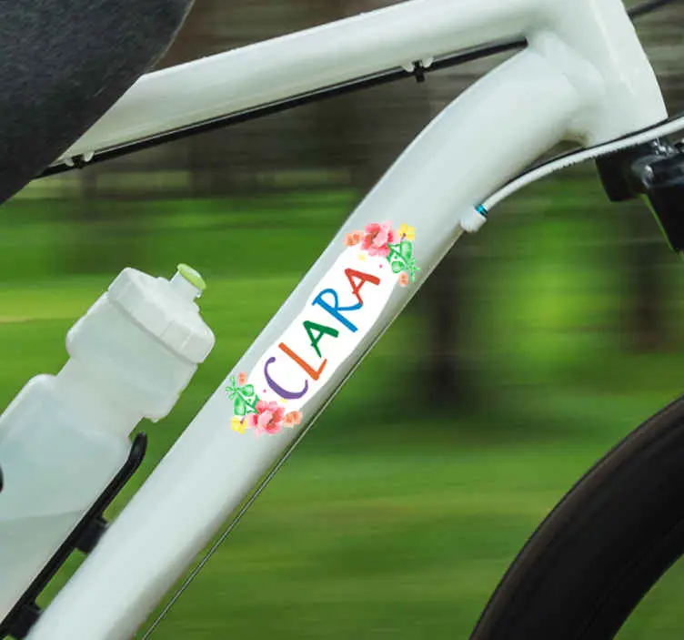 Fynd Blommor namn cykel dekal