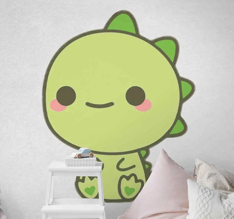 Kawaii dinosaurie barn drake väggdekal Snabb leverans