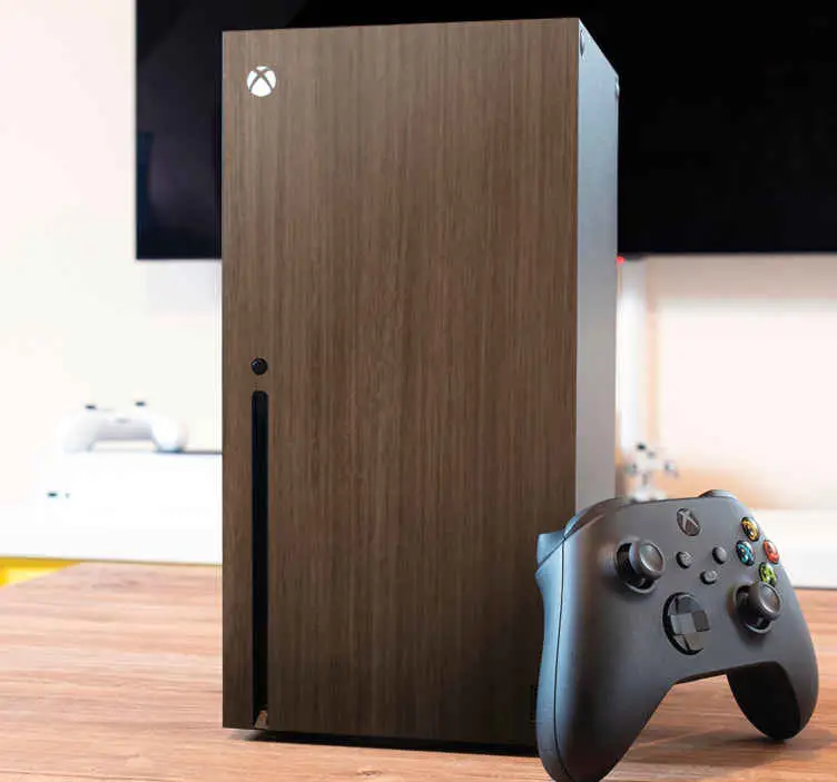 Utförsäljning Mörkt trä textur xbox dekal