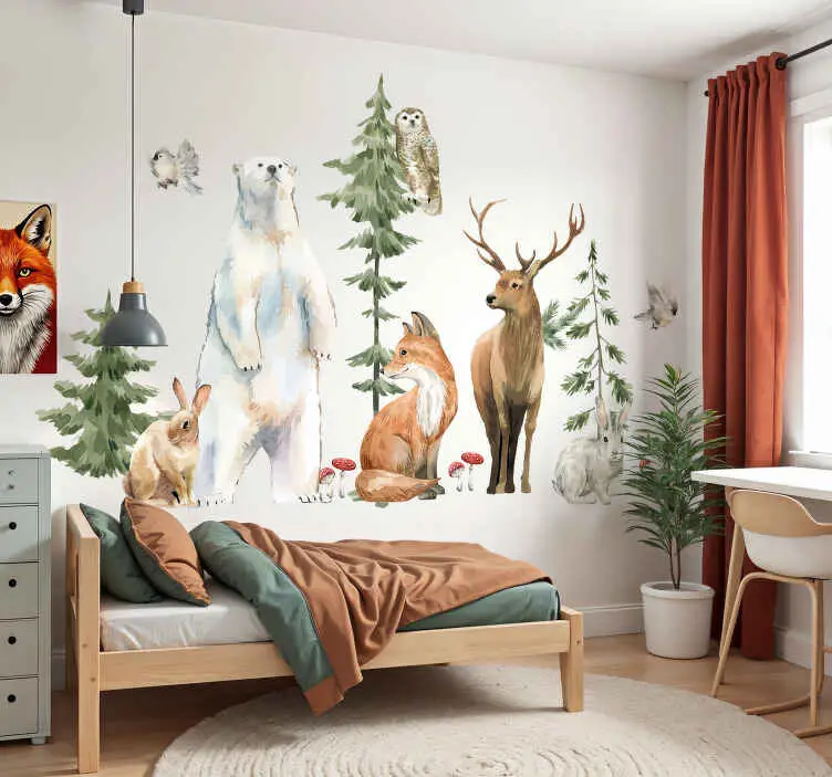 Realistisk skog wallsticker Bästa pris