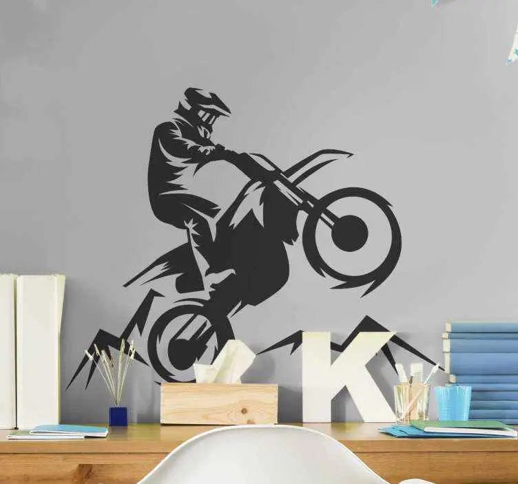 Erbjudande Motorcyklist motorcykel dekal
