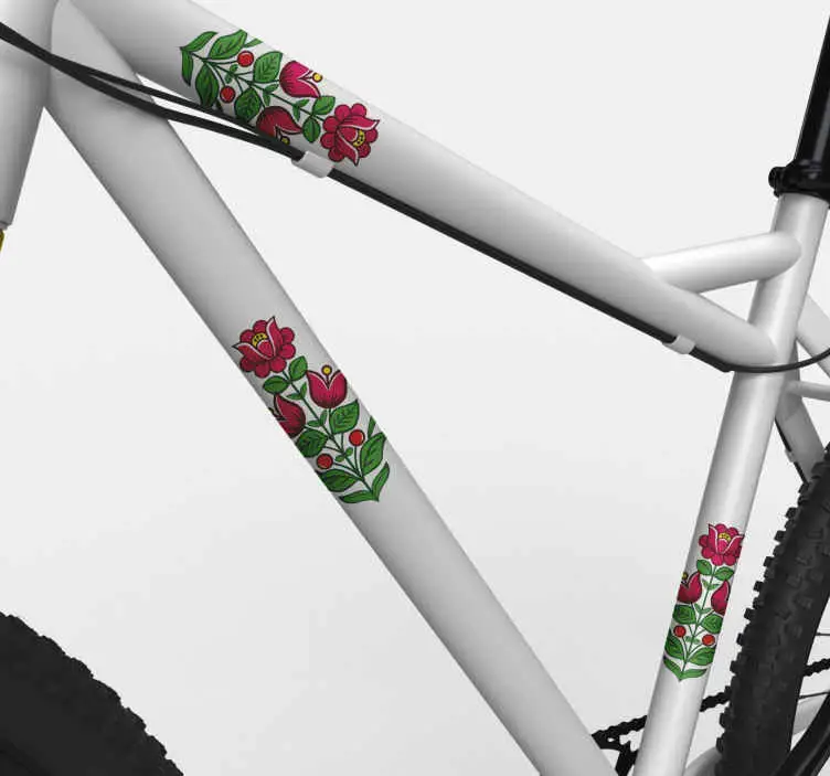 Lågt pris Polera blommor med dekal för rastercykel
