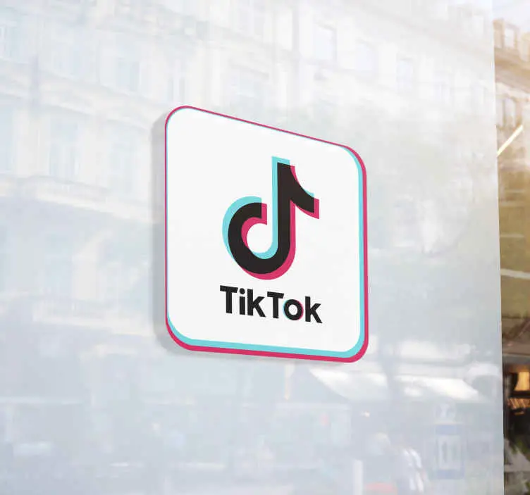 Fynd Tiktok logo fönster dekal