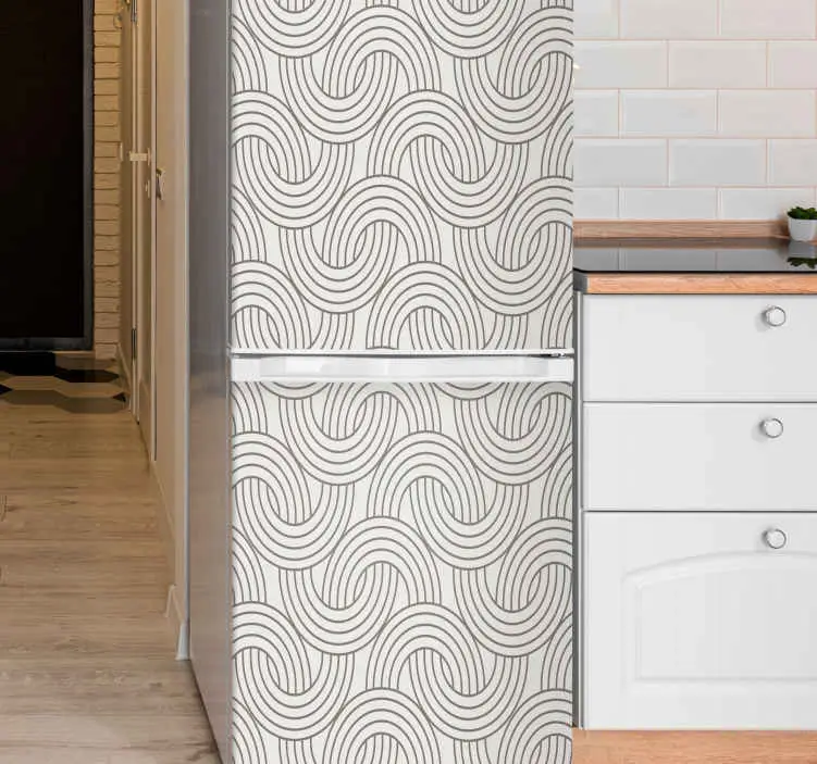 Kundfavorit Art deco illusion mönster kylskåp dekaler