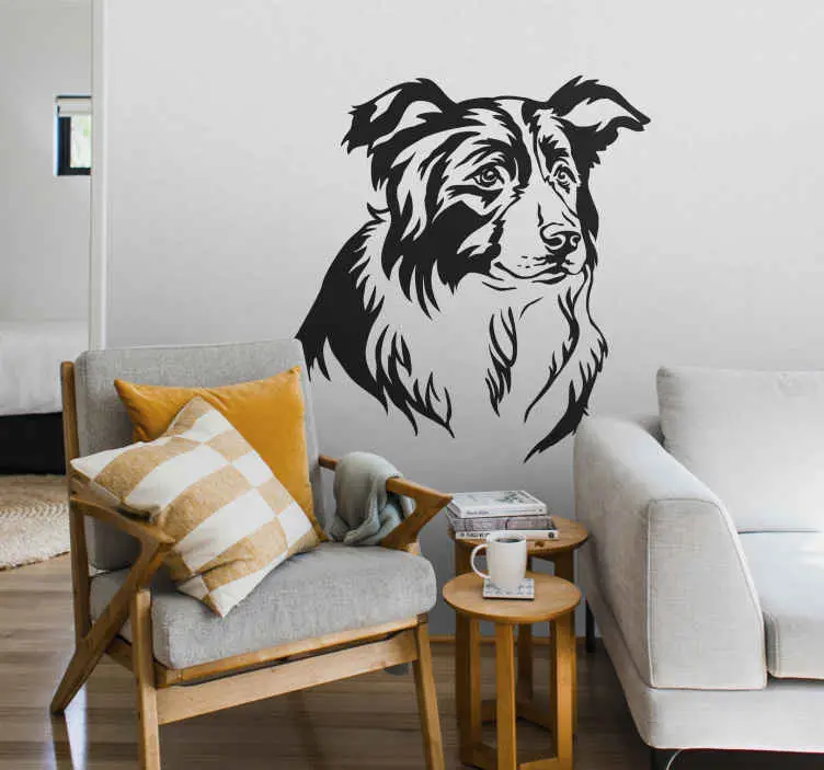 Porträtt collie husdjur dekaler Snabb frakt