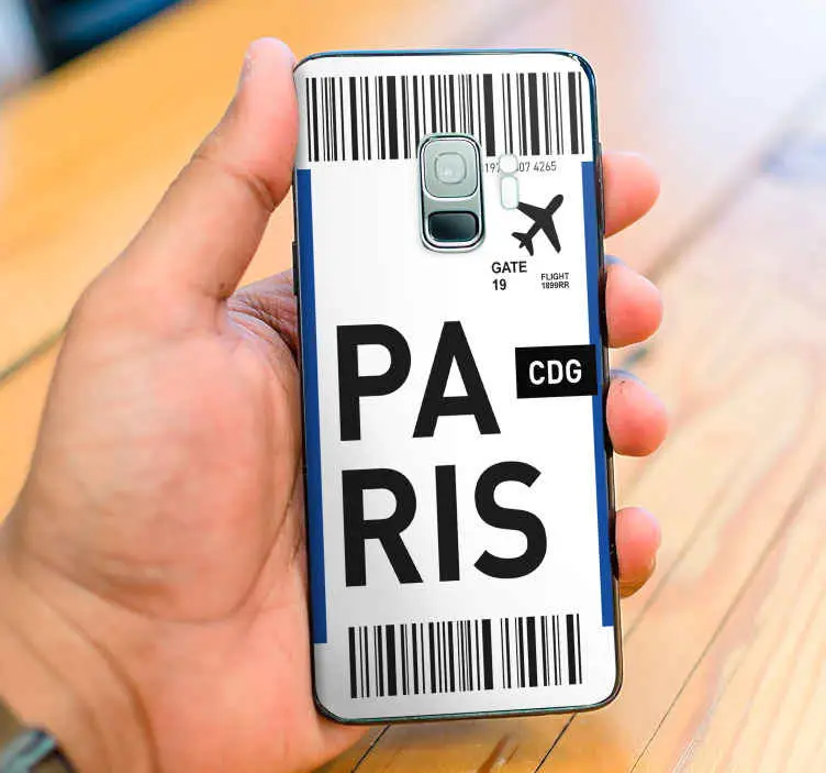 Handla nu Flygbiljett till paris samsung dekaler