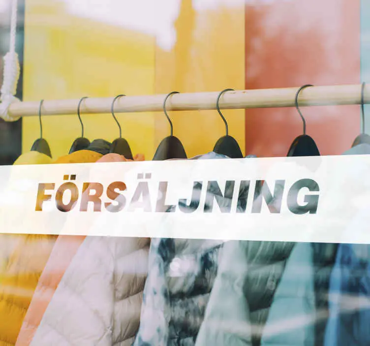 Expressleverans Försäljning skyltfönster dekal