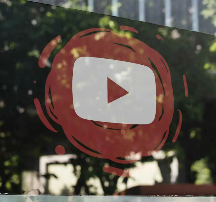 Youtube ritad logotyp fönster dekal Trygg betalning