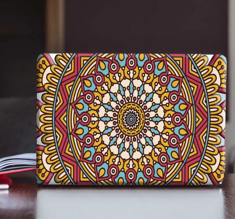 Orientaliskt mönster laptop sticker Rabatt