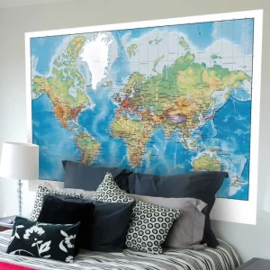 World atlas map vägg klistermärke Begränsad tid