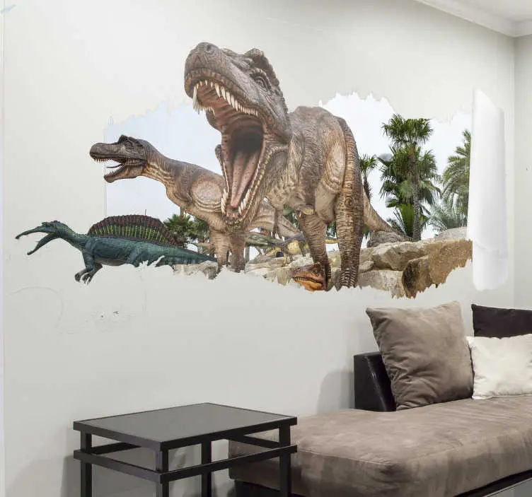 Populär 3d jurassic park väggdekor