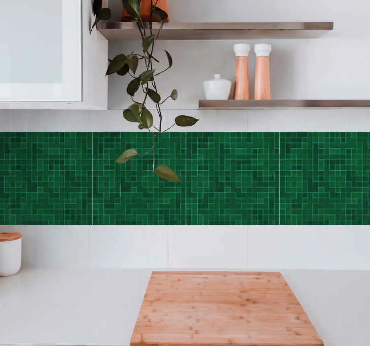 Köp nu Abstrakt ljusgrön mosaikplattöverföring