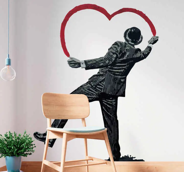 Populärt val Banksy graffiti vinyl väggkonst dekal