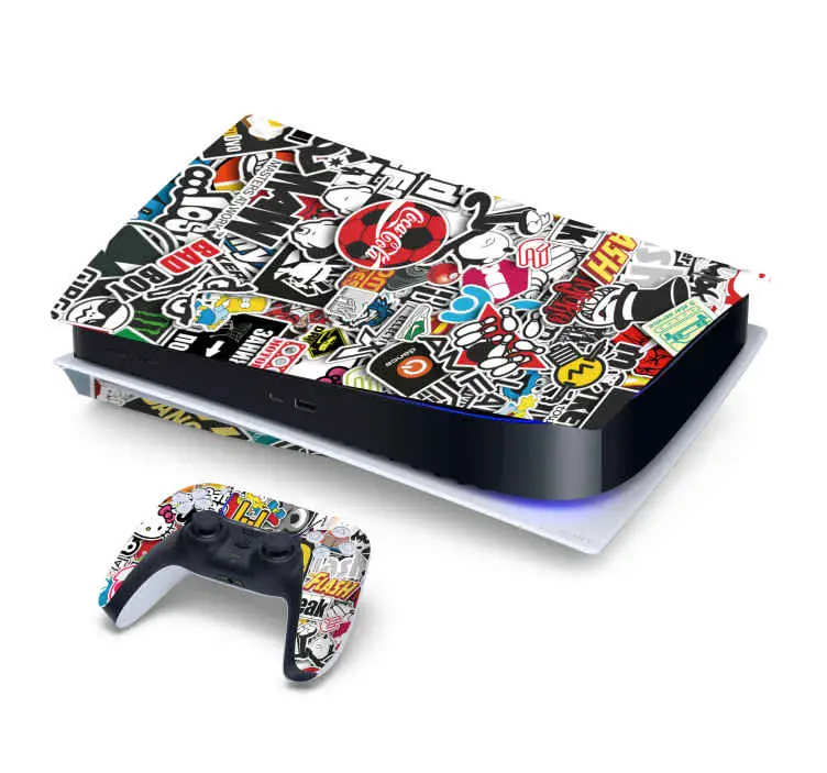 Urban collage playstation 5 dekal I lager