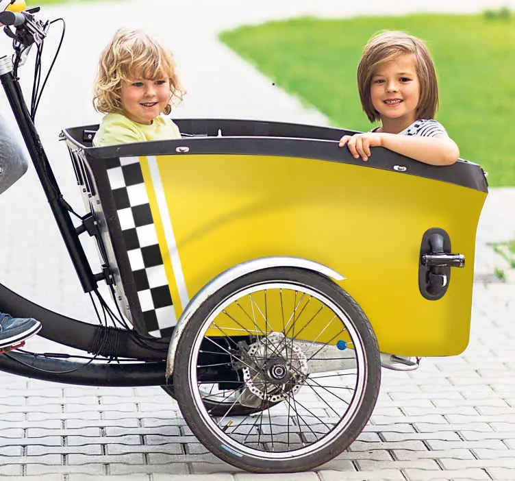 Outlet Barn-taxi för lastcykeldekal