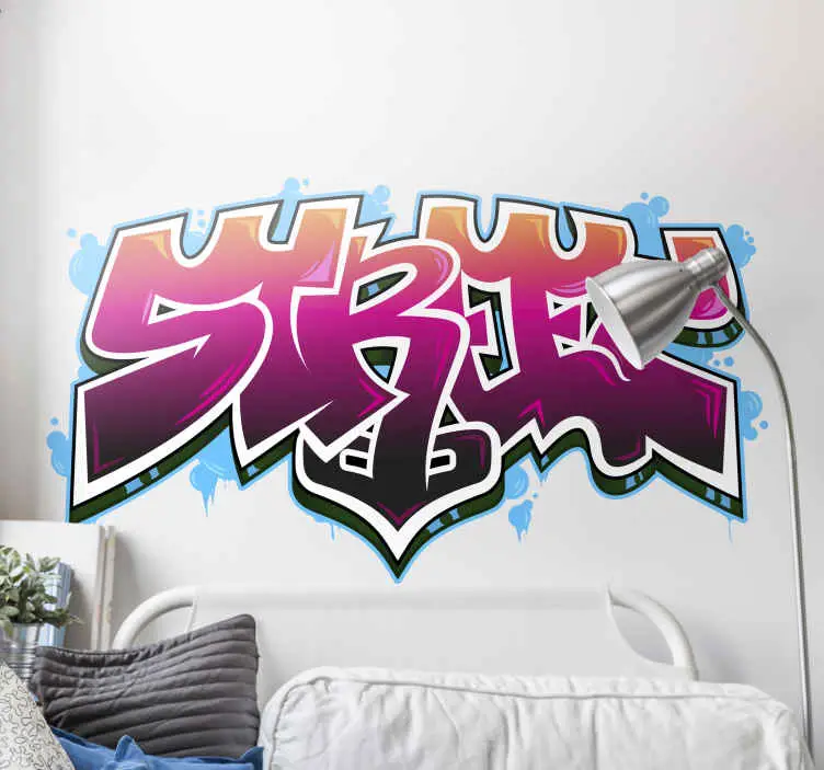 Endast idag Graffiti street art 2 text väggdekal