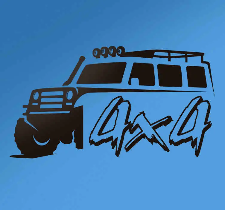 Snabb leverans 4x4 textbil dekal