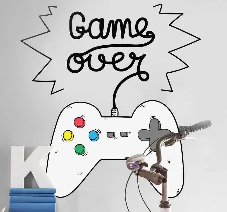 Billigare Game over youth video game väggdekor