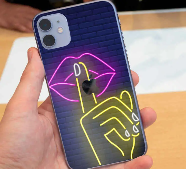 Shh gest neonskylt iphone dekal Lägg i varukorgen