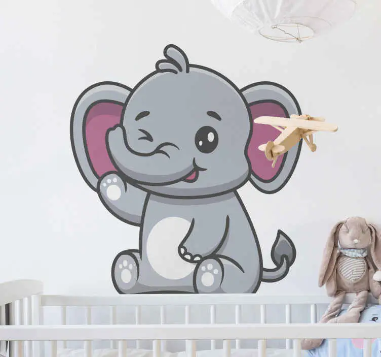 Lägg i varukorgen Baby elefant djur vägg inredning