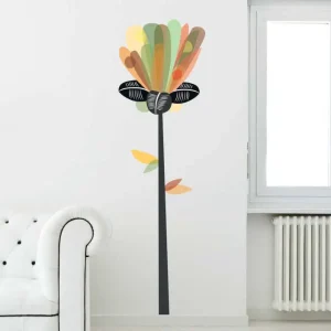 Abstrakt vertikal blommaklistermärke Rabatt