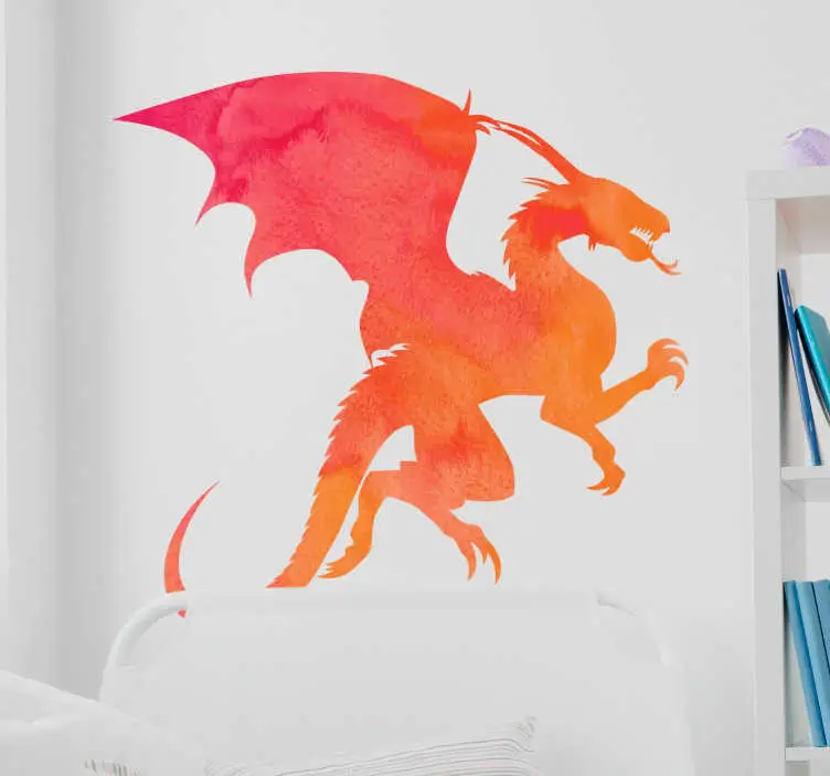 Dragon silhouette monster dekal Fri frakt