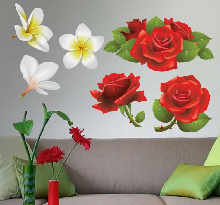 Blomma dekaler samling Nyhet