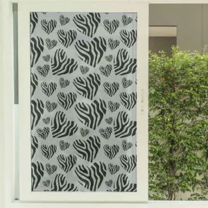 Zebra djur tryck hjärta fönster dekal Rea
