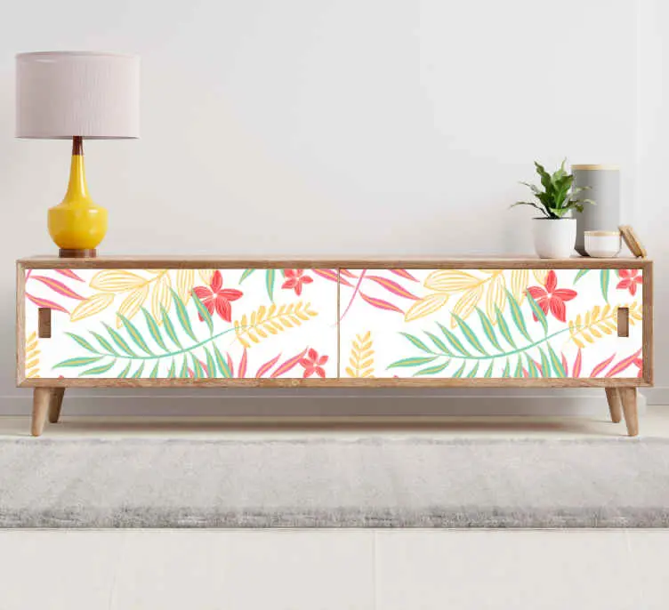 Neon lämnar design dekaler för möbler Erbjudande