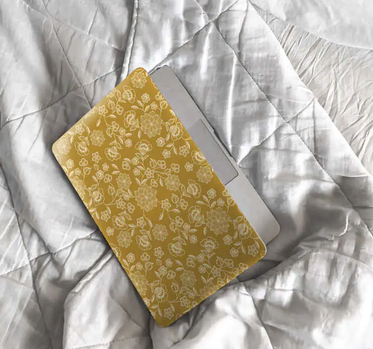 Blommor flock paisley laptop hud dekal Extra rabatt