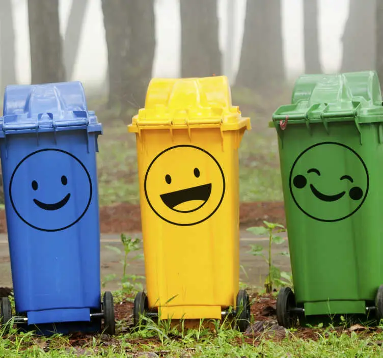 Outlet Smiley behållare dekal
