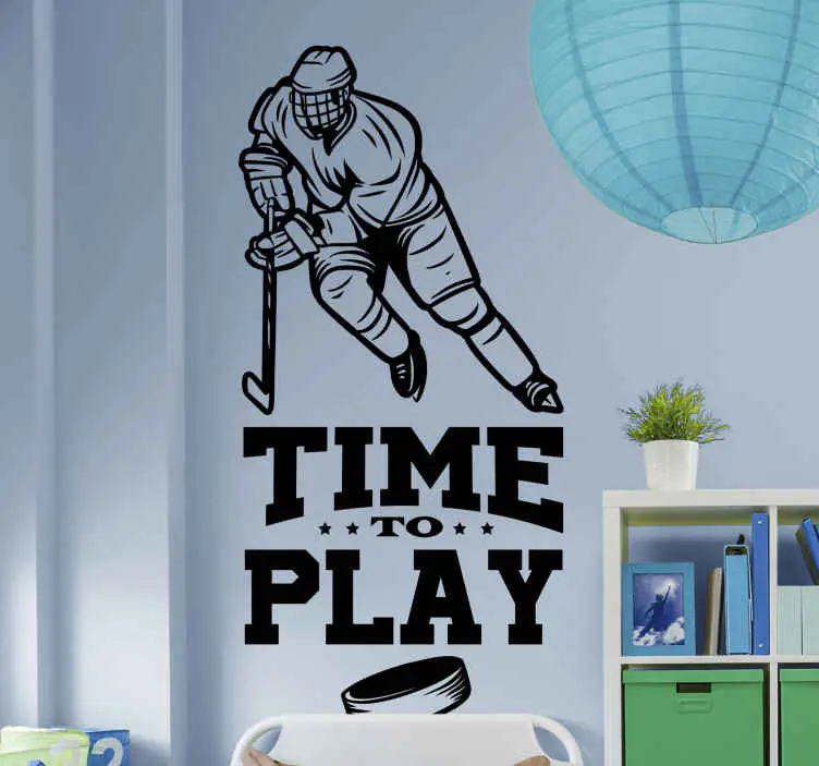 Dags att spela hockey väggdekaler Outlet