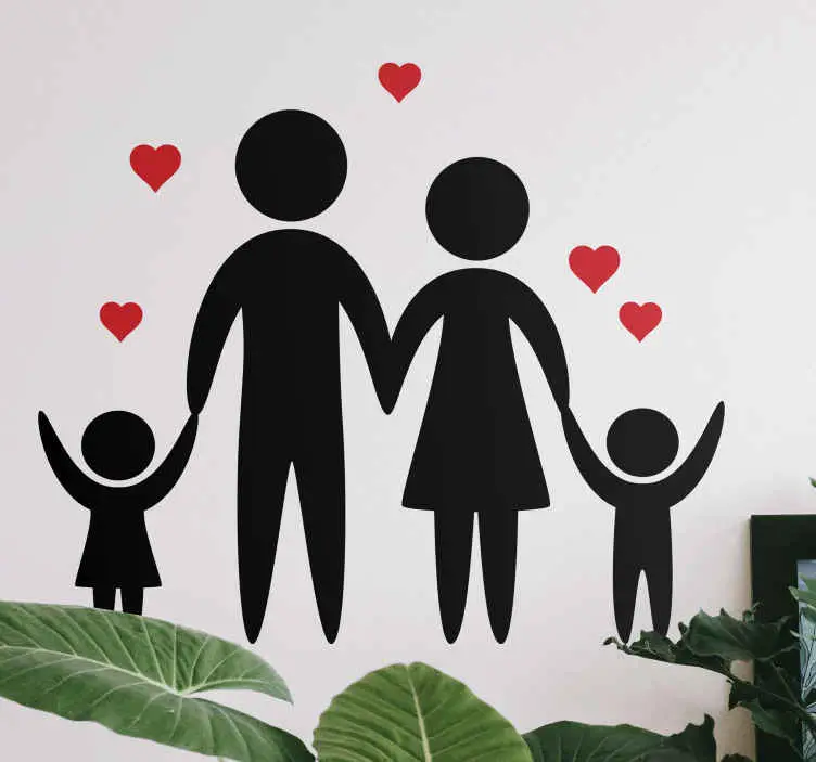Bästa pris Familj älskar kärlek väggdekal