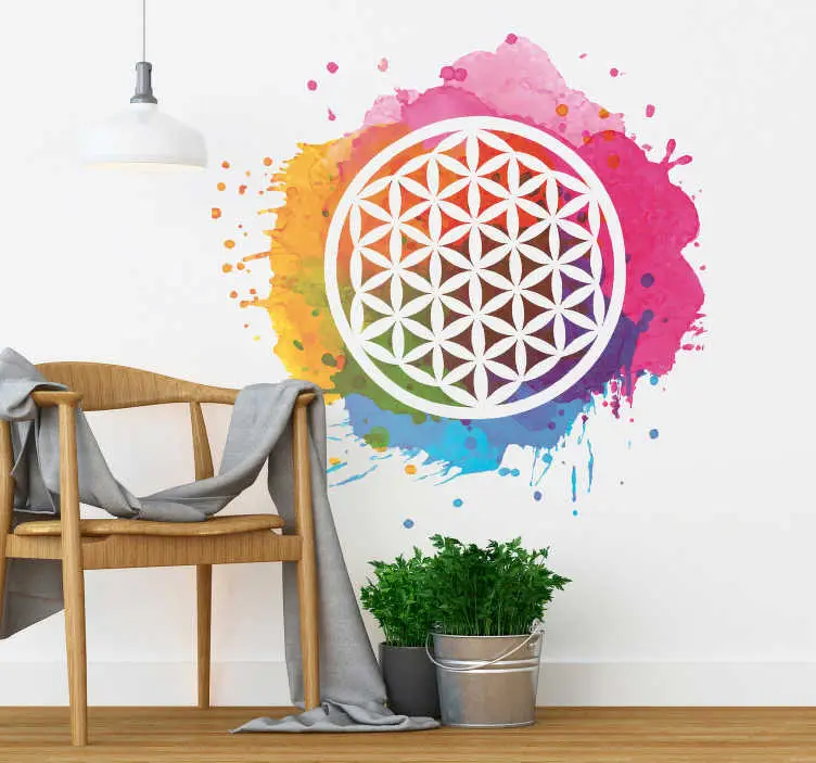 Sista chansen Flower of life yoga väggdekor